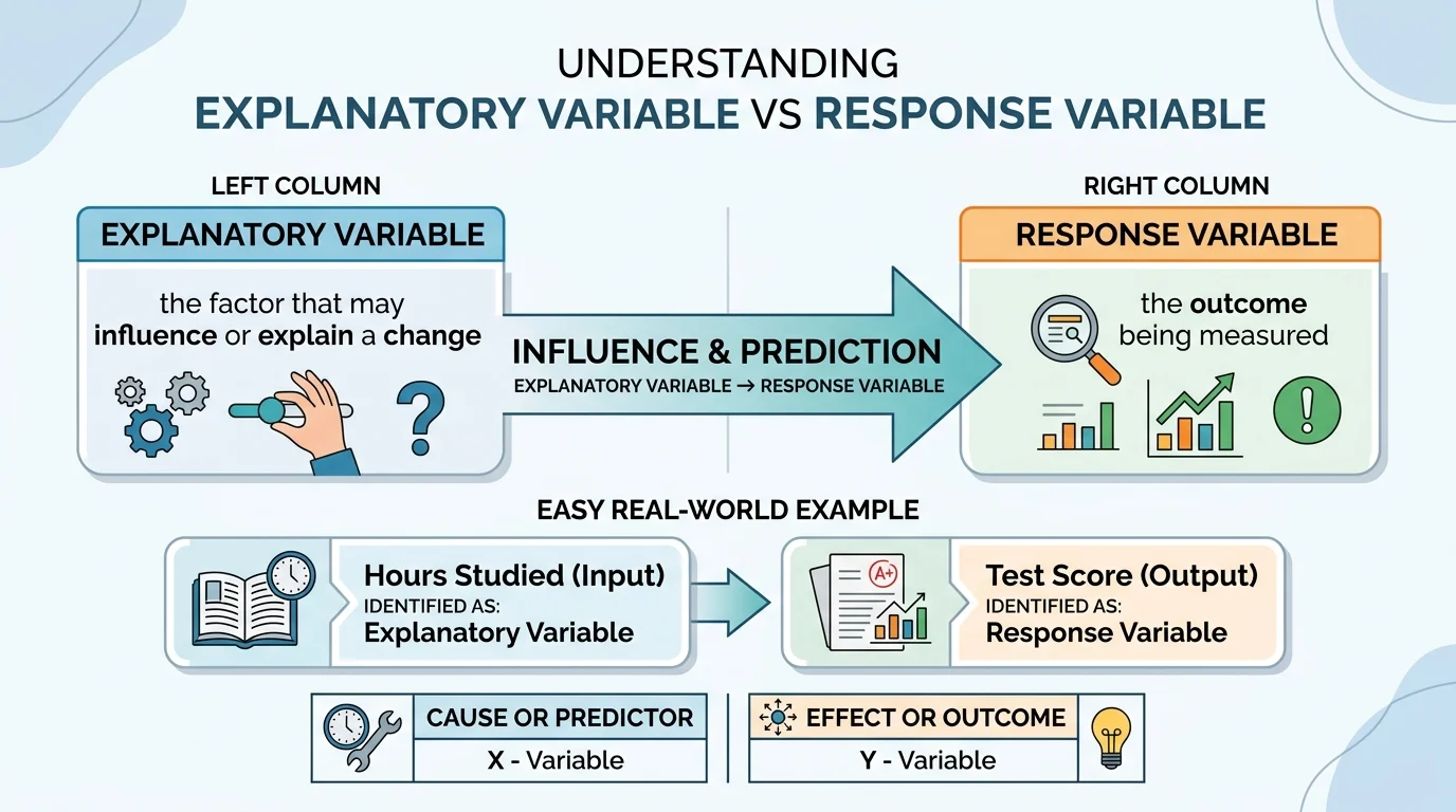 explanatory vs response variable