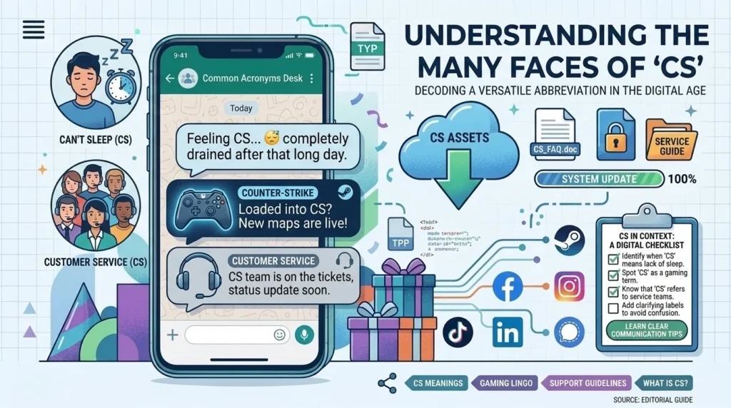 what does cs mean in text
