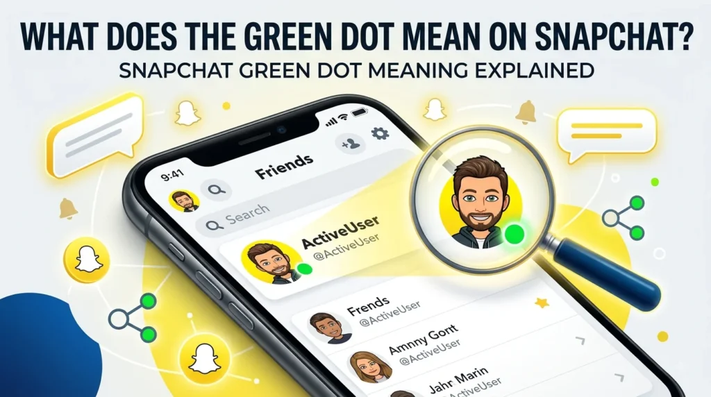 what does the green dot mean on snapchat